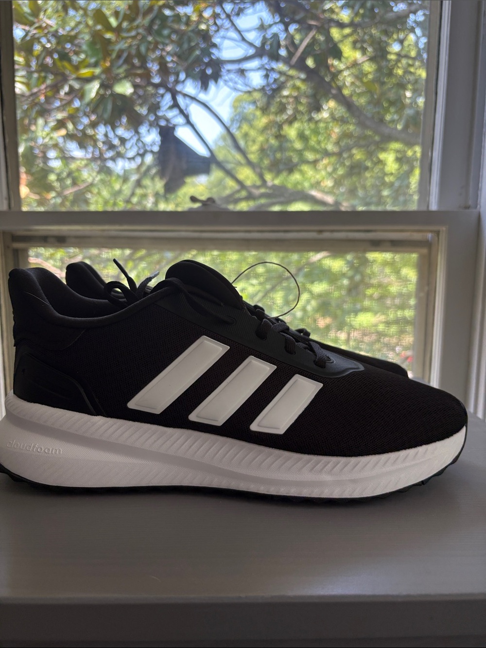 adidas Men's Black Athletic Sneakers with White Stripes-New in box!